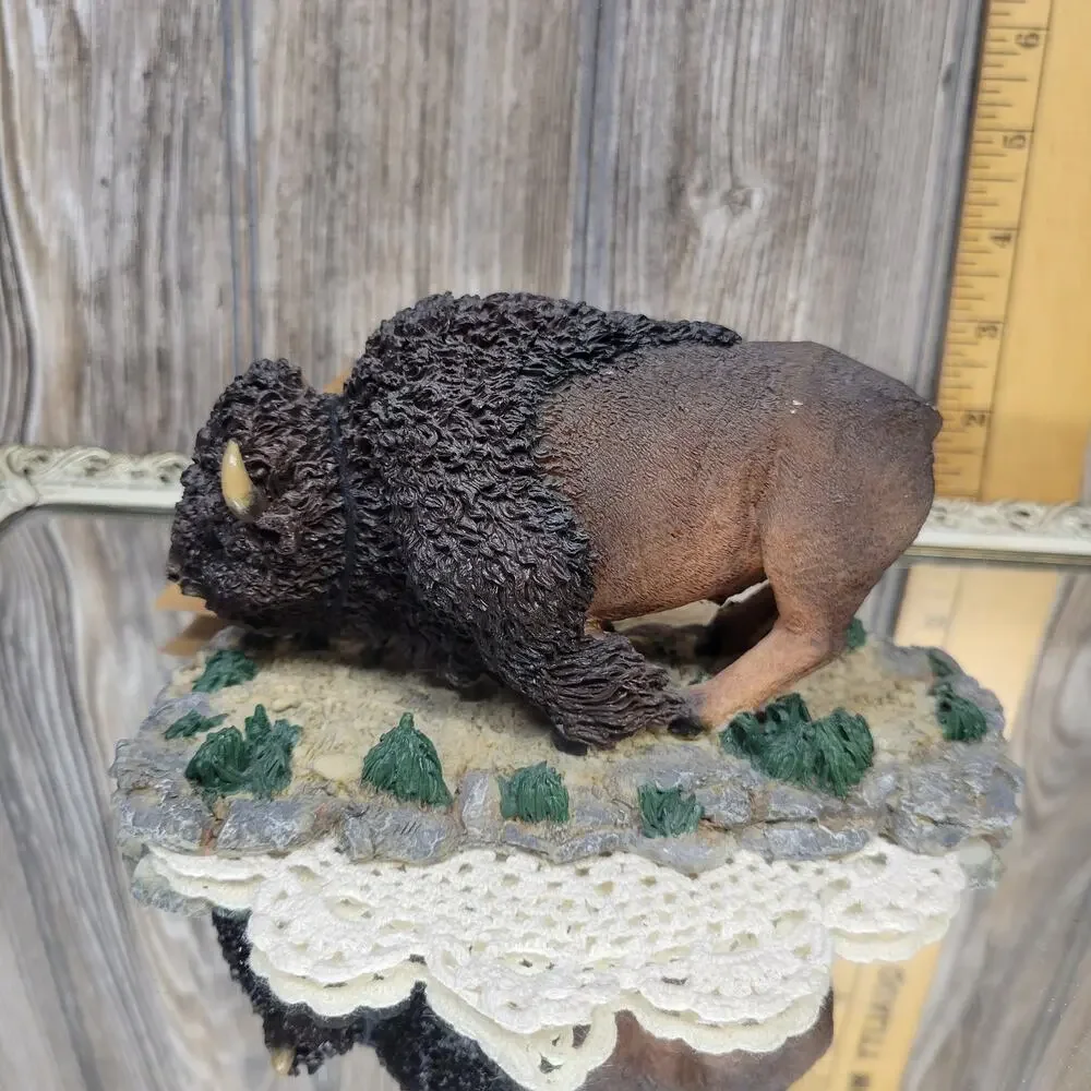 Vintage World Wildlife Fund Buffalo or Bison, Resin Figurine
